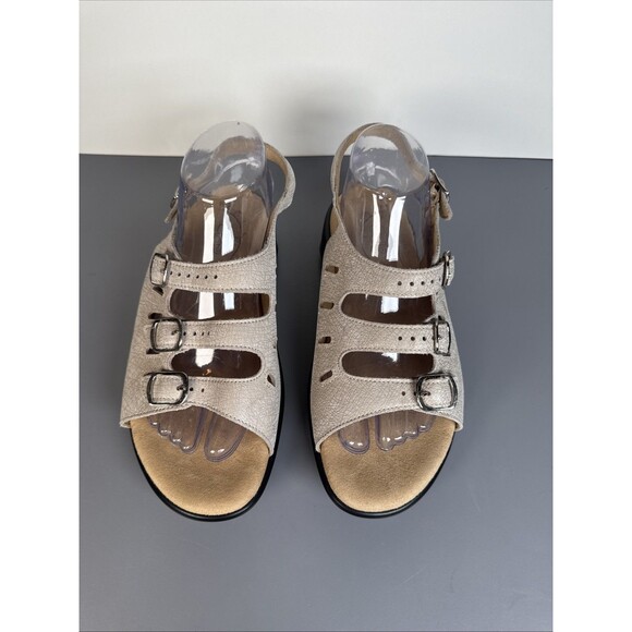 SAS Mystic‎ Tripad Comfort Tri-Strap Slingback Leather Sandals Women’s Size 8 WW - Picture 4 of 12